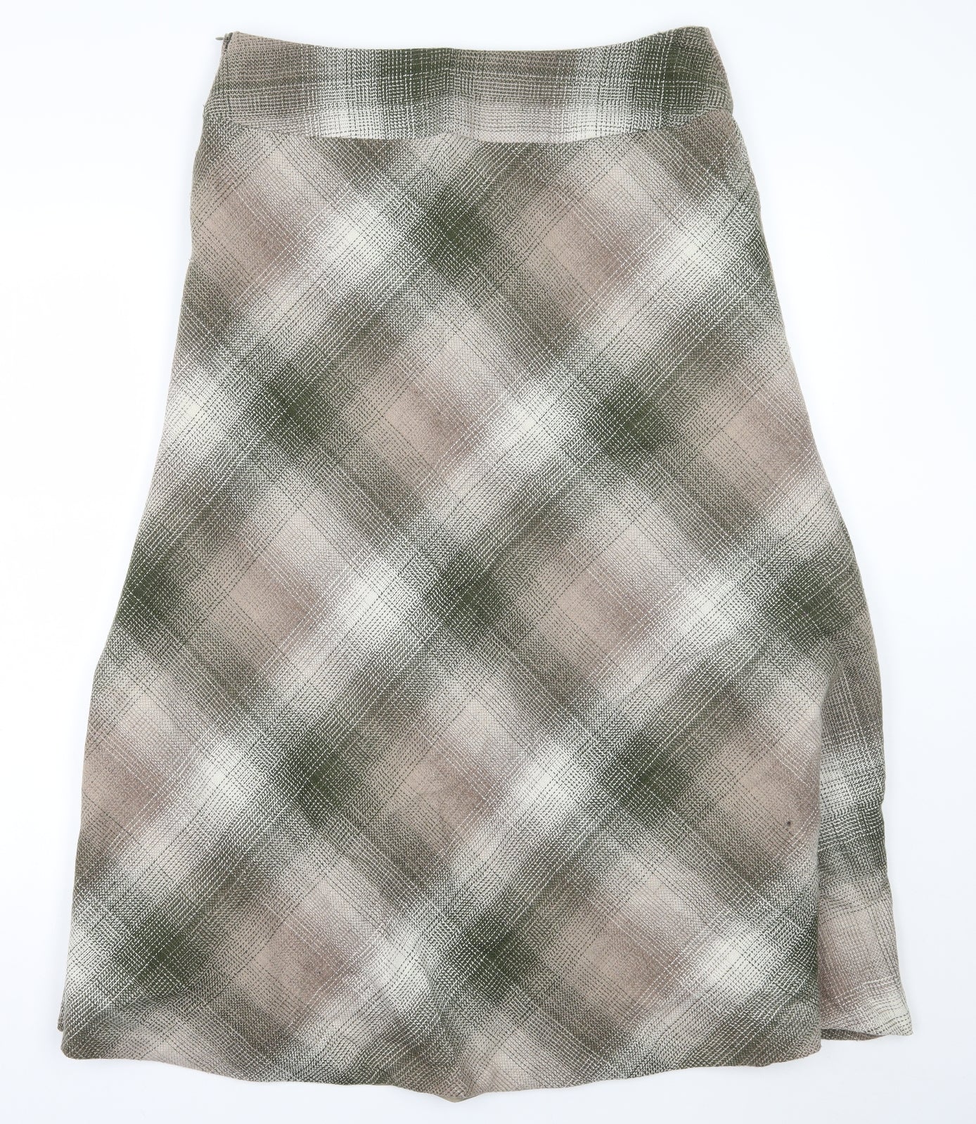 George Womens Green Check  A-Line Skirt Size 14