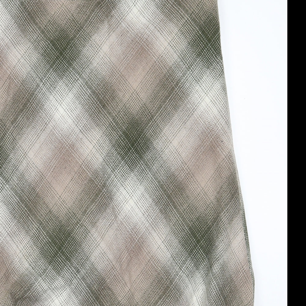 George Womens Green Check  A-Line Skirt Size 14