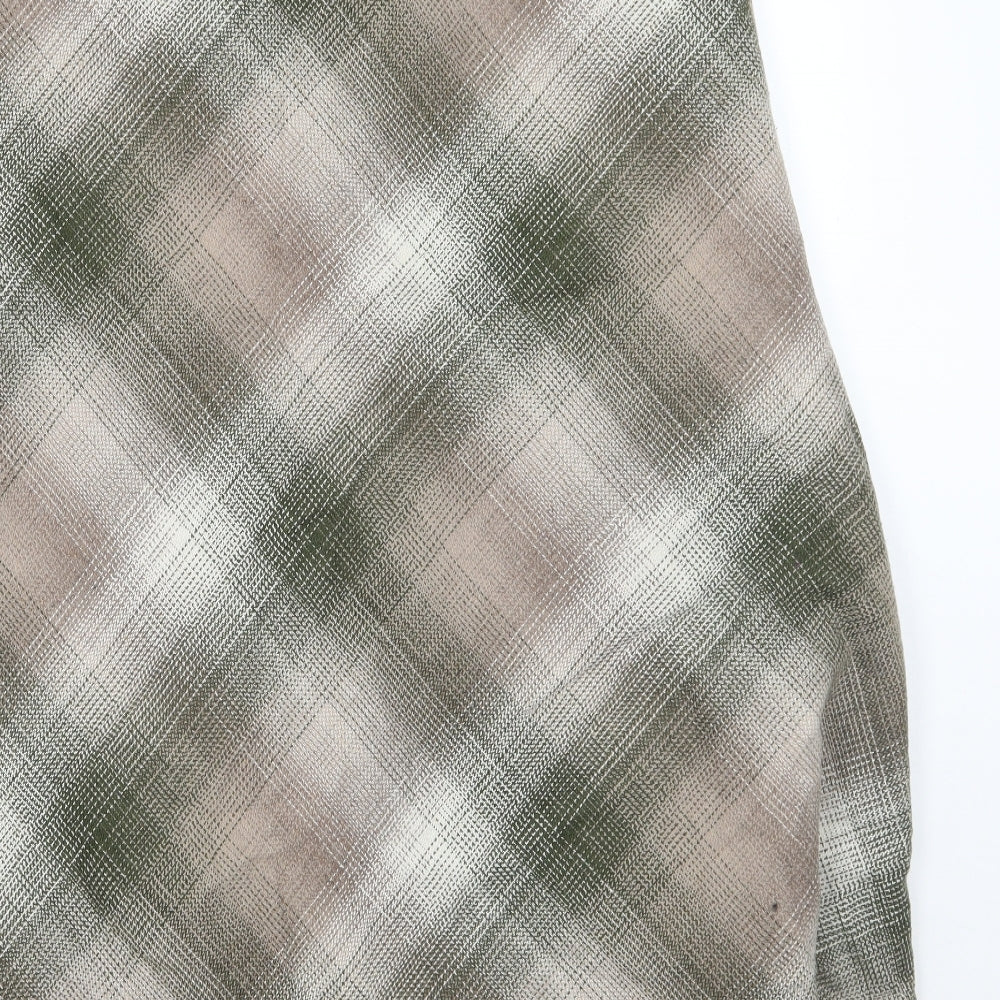 George Womens Green Check  A-Line Skirt Size 14