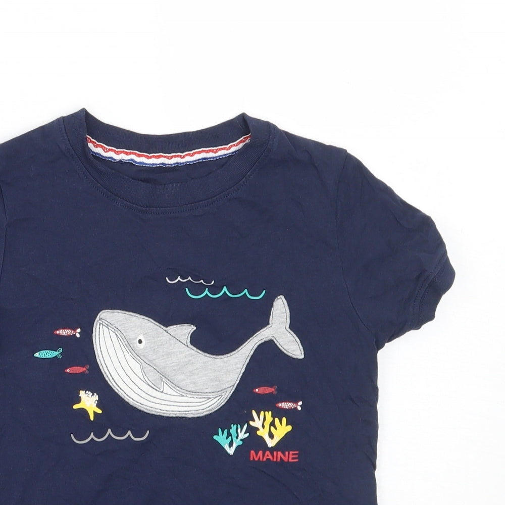Maine Boys Blue   Basic T-Shirt Size 3-4 Years