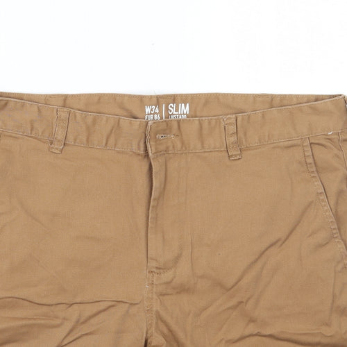 Pep&co Mens Brown   Chino Shorts Size 34
