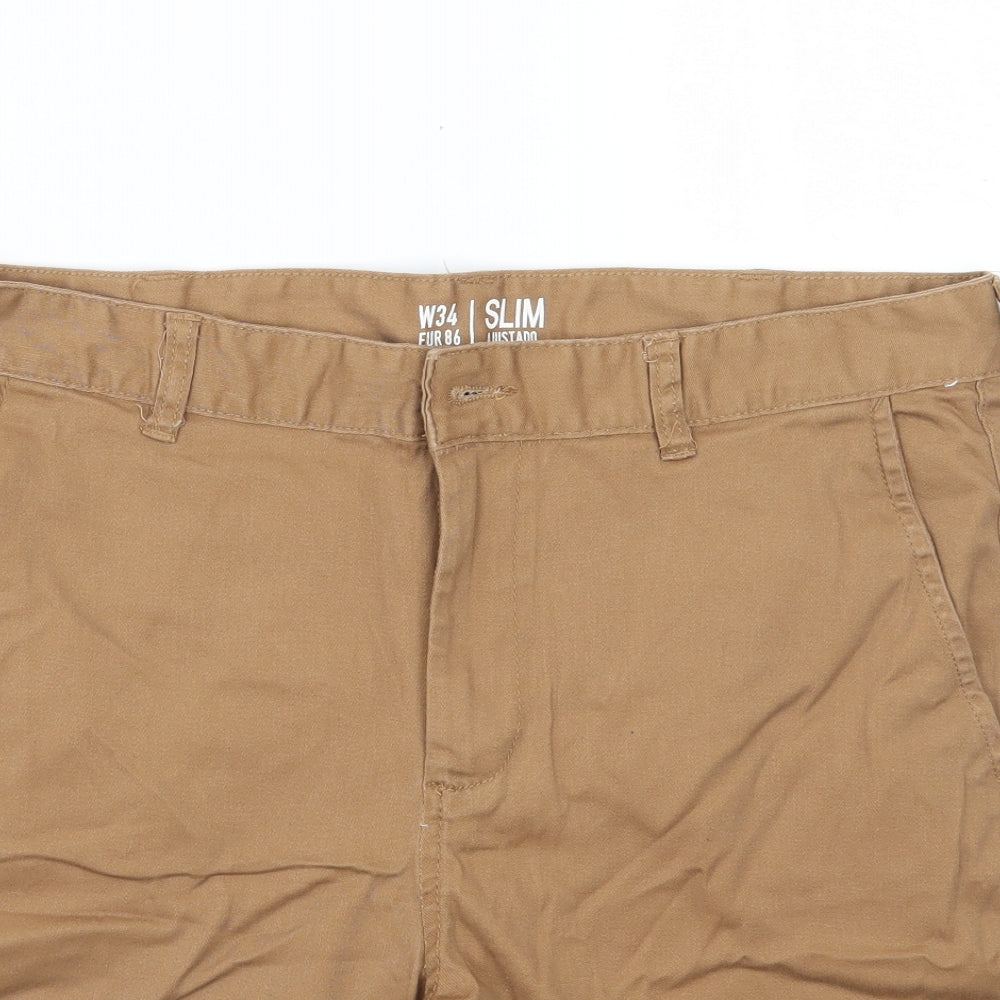 Pep&co Mens Brown   Chino Shorts Size 34