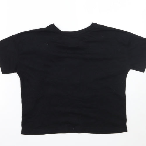 George Girls Black   Basic T-Shirt Size 12 Years