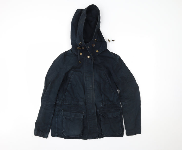 H&M Womens Blue Windbreaker Jacket Size 6