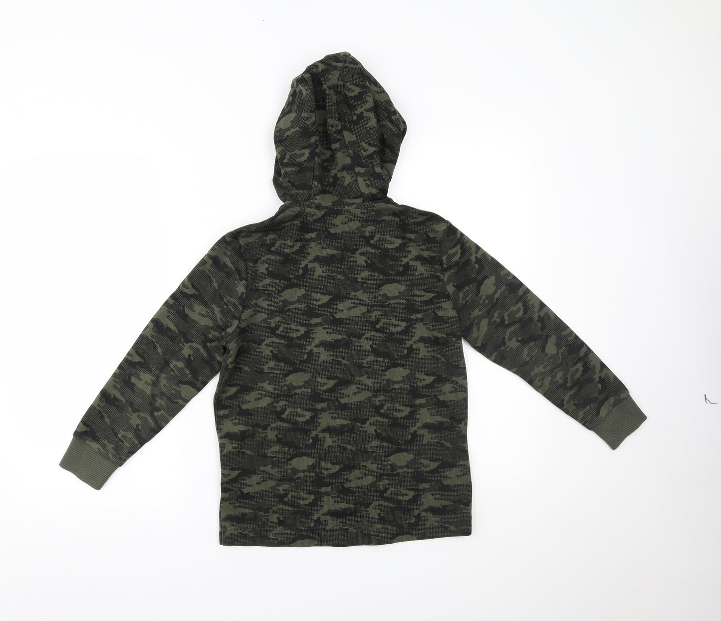 F&F Girls Green Camouflage  Cardigan Hoodie Size 8-9 Years
