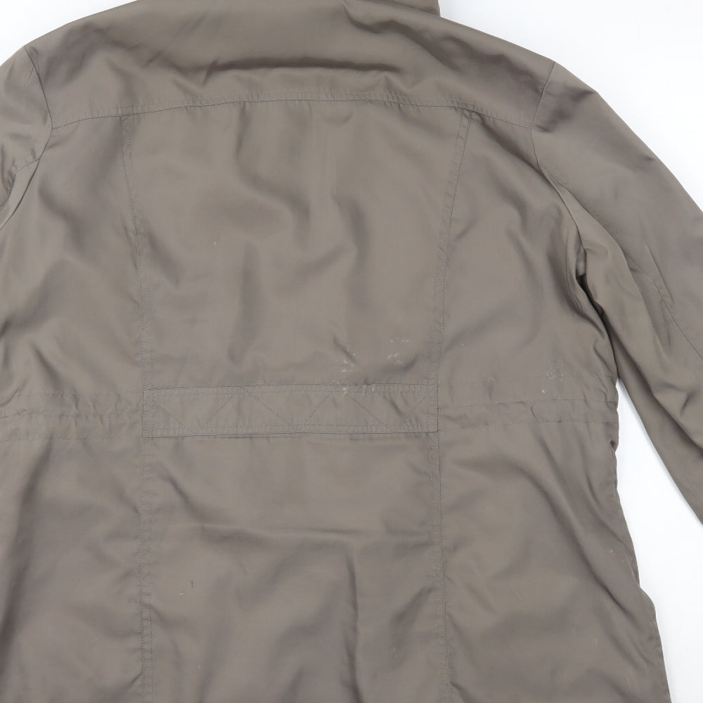 Maine Womens Beige   Varsity Jacket Coat Size 16