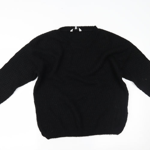 New Look Womens Black   Henley Jumper Size 14