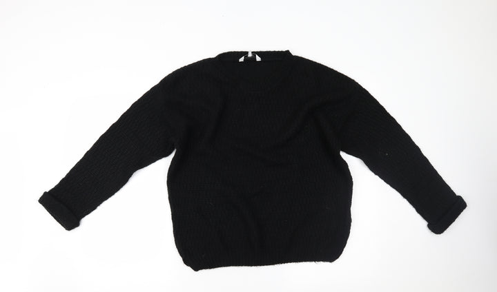 New Look Womens Black   Henley Jumper Size 14