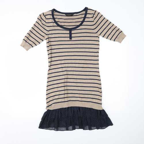 Dorothy Perkins Womens Multicoloured Striped  Jumper Dress  Size 8