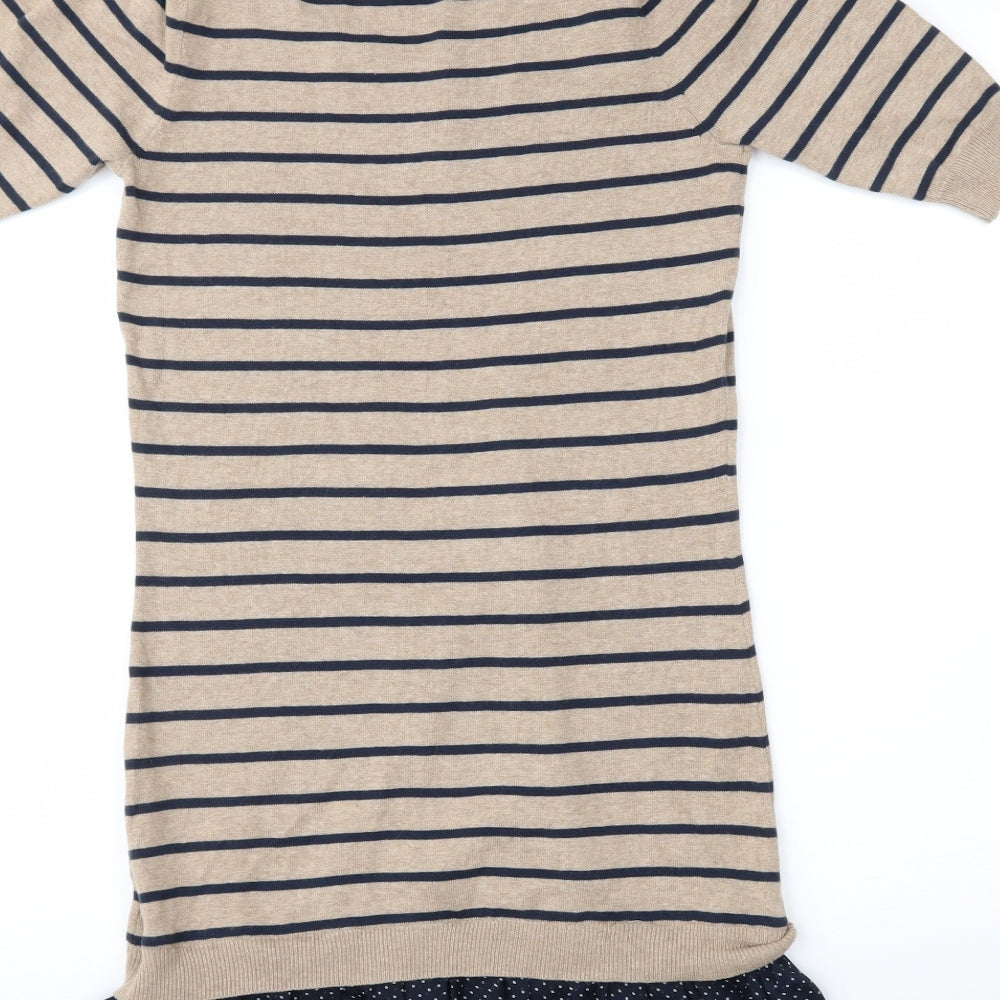 Dorothy Perkins Womens Multicoloured Striped  Jumper Dress  Size 8