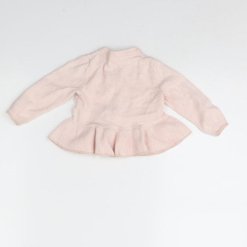 NEXT Girls Pink   Cardigan Jumper Size 9-12 Months