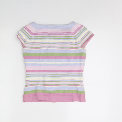 Principles Womens Pink Striped  Pullover Jumper Size 8