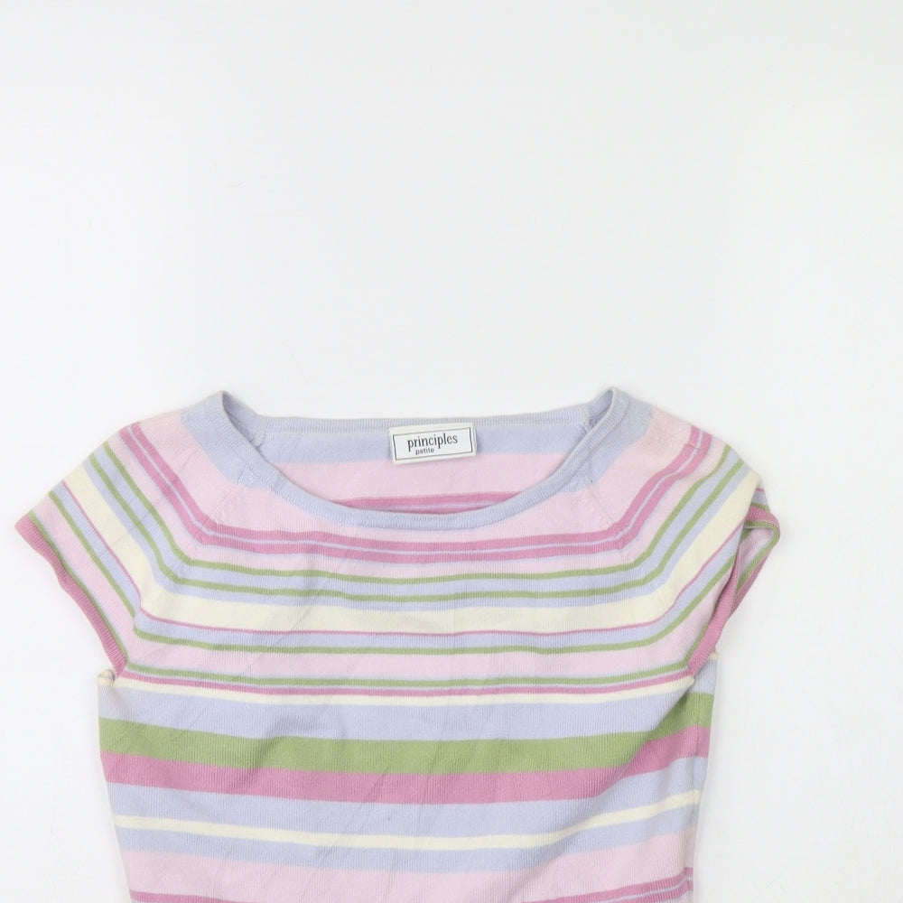 Principles Womens Pink Striped  Pullover Jumper Size 8