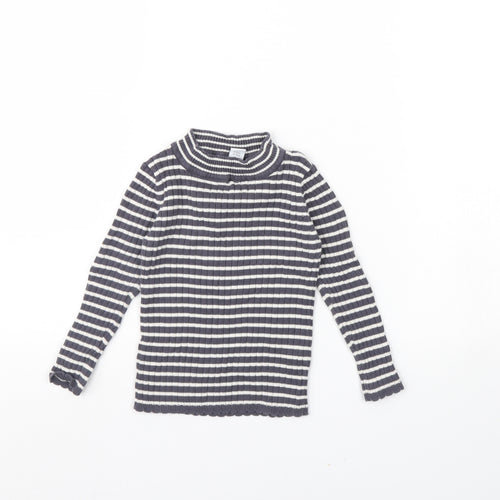TU Girls Blue Striped  Pullover Jumper Size 2 Years