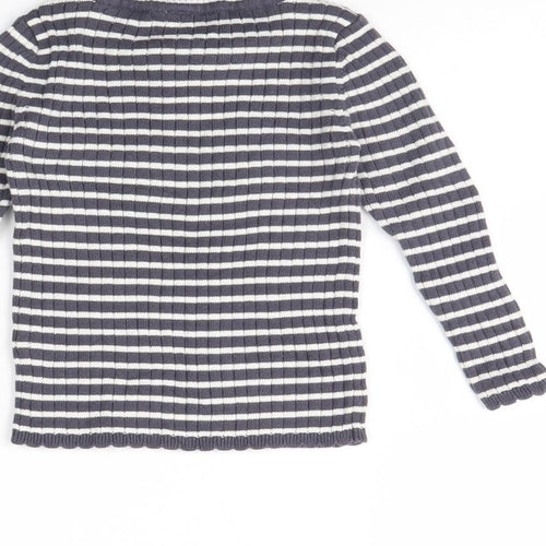 TU Girls Blue Striped  Pullover Jumper Size 2 Years