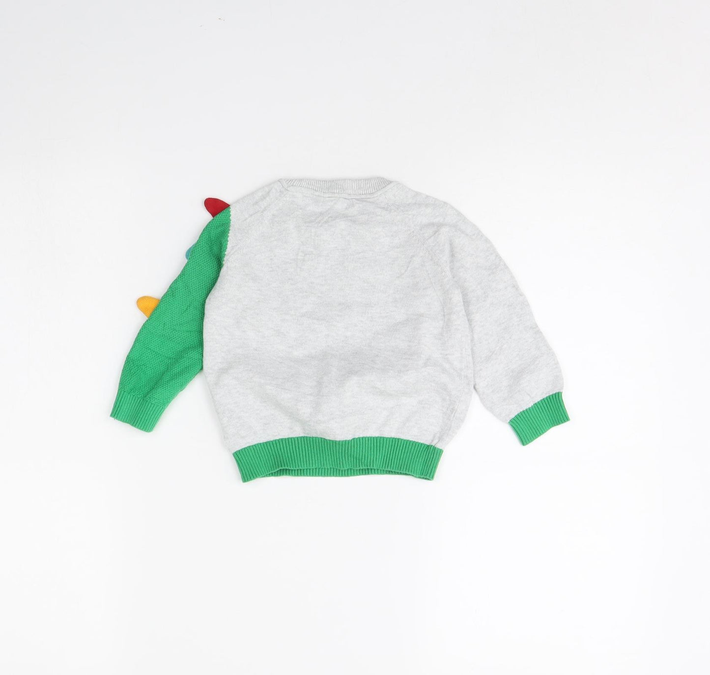 Blue Zoo Baby Grey   Pullover Jumper Size 18-24 Months  - Dinosaur