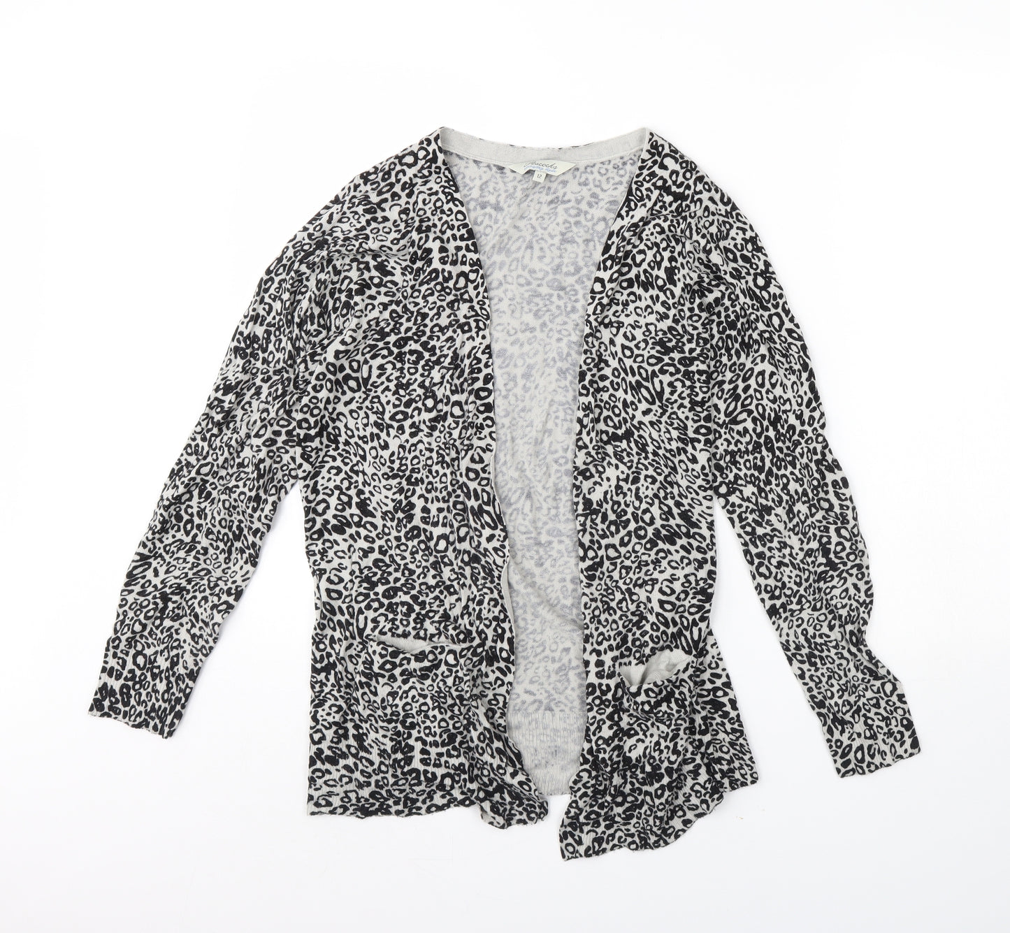 Peacocks Womens Black Animal Print  Cape Jumper Size 12