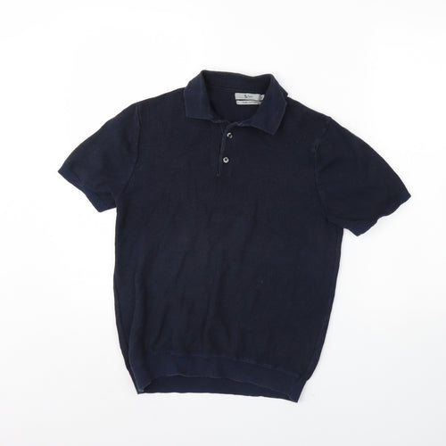 TU Mens Blue    Polo Size S