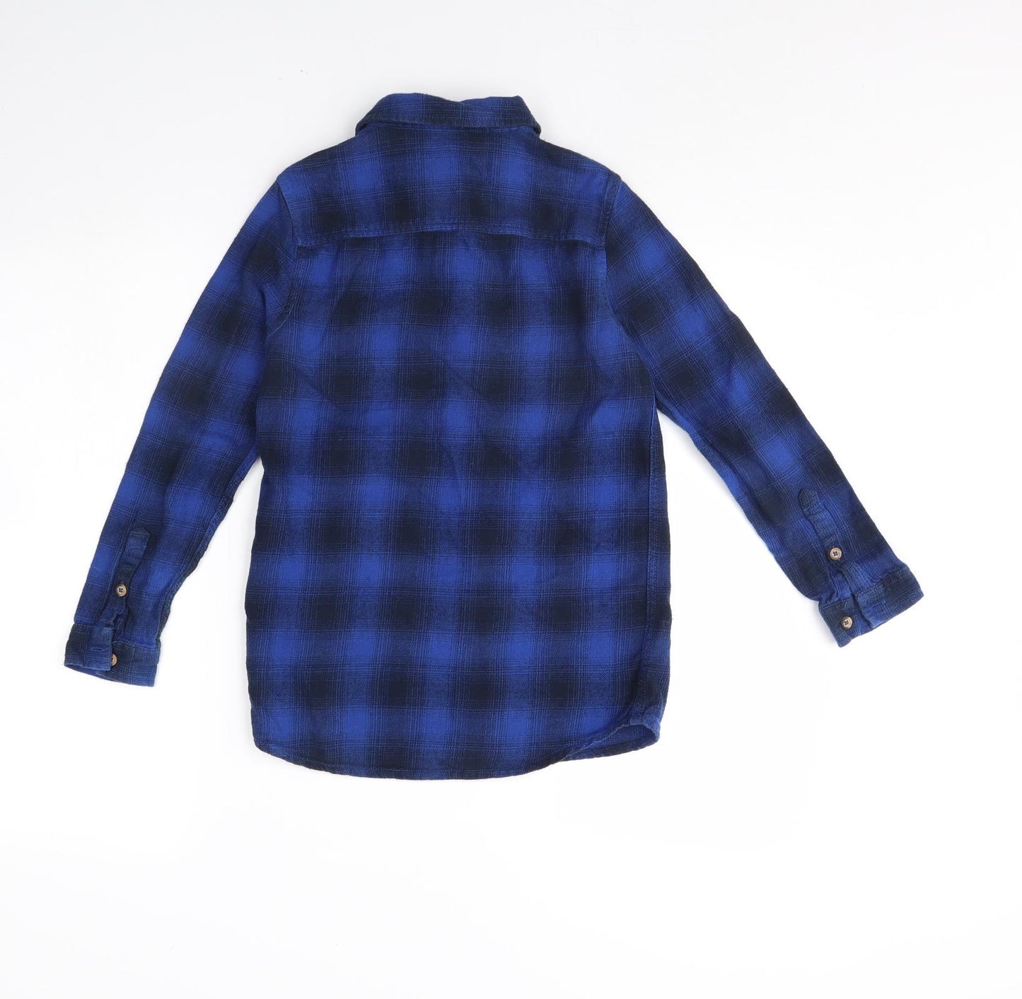 F&F Boys Blue Check  Basic Button-Up Size 9 Years