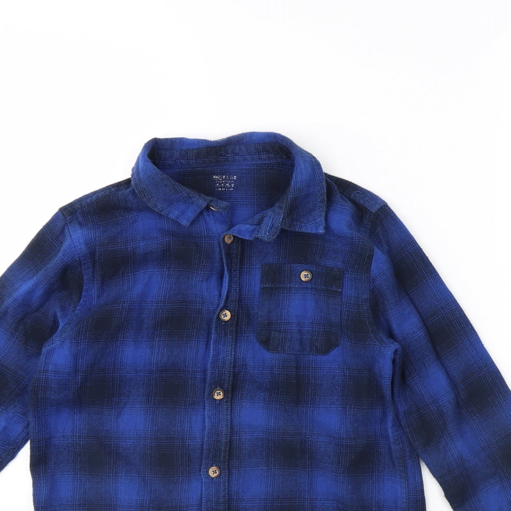 F&F Boys Blue Check  Basic Button-Up Size 9 Years