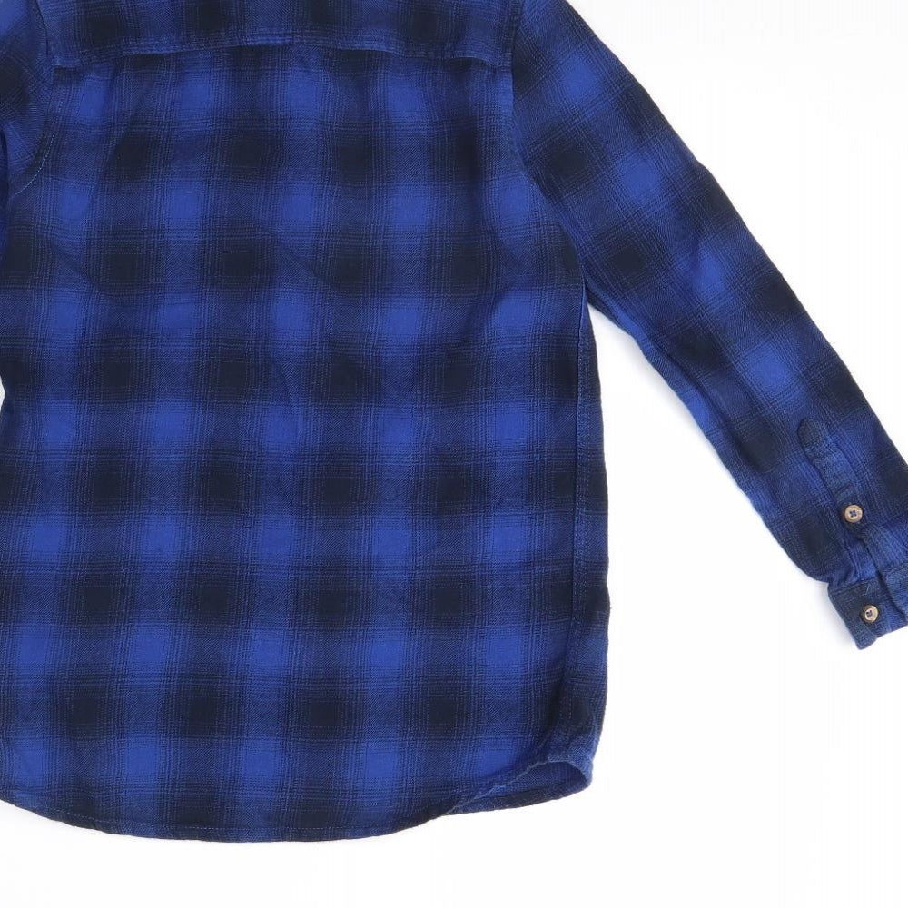 F&F Boys Blue Check  Basic Button-Up Size 9 Years