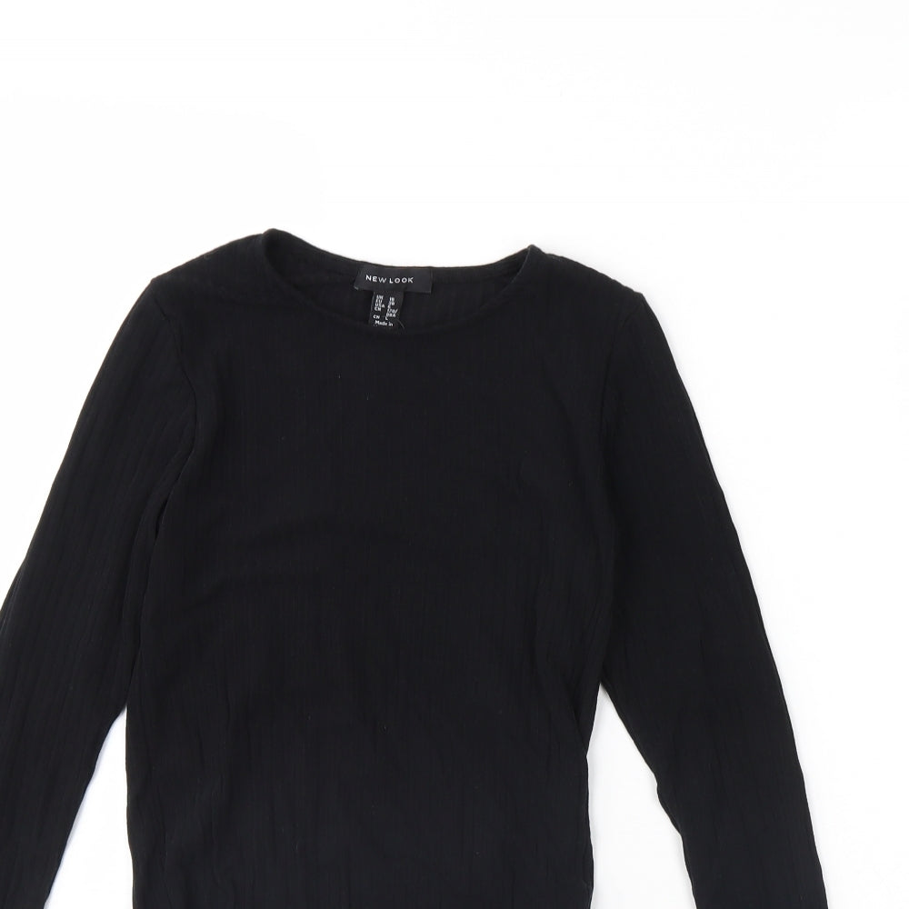 New Look Womens Black   Bodysuit One-Piece Size 10