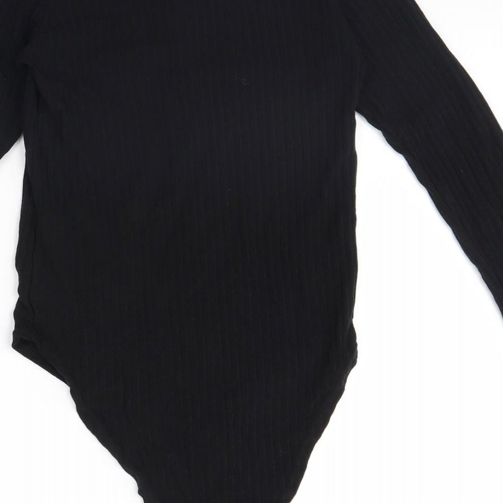 New Look Womens Black   Bodysuit One-Piece Size 10