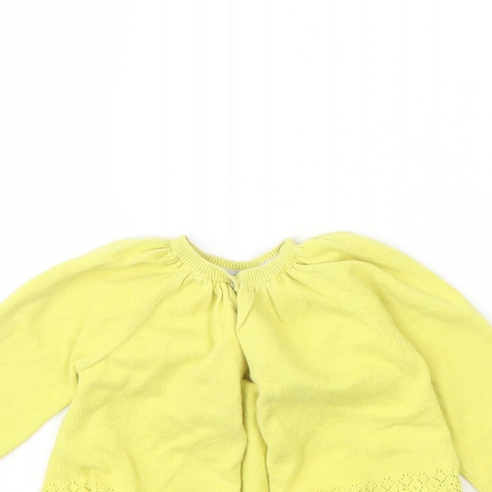 Baby Boden Girls Yellow   Cardigan Jumper Size 12-18 Months
