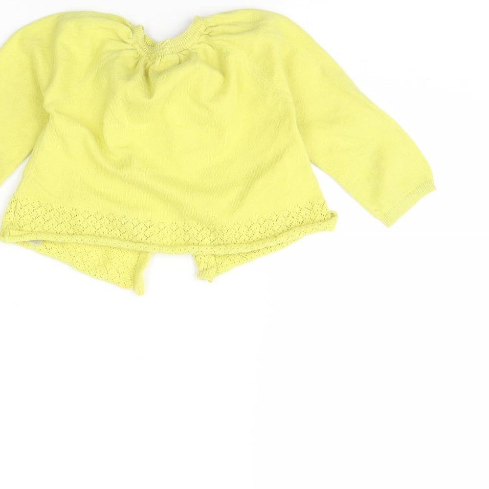 Baby Boden Girls Yellow   Cardigan Jumper Size 12-18 Months