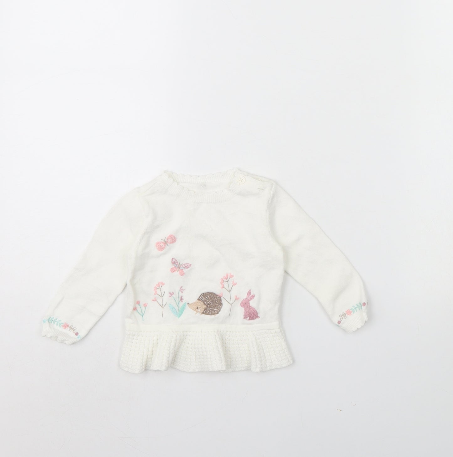 TU Baby White   Pullover Jumper Size 3-6 Months