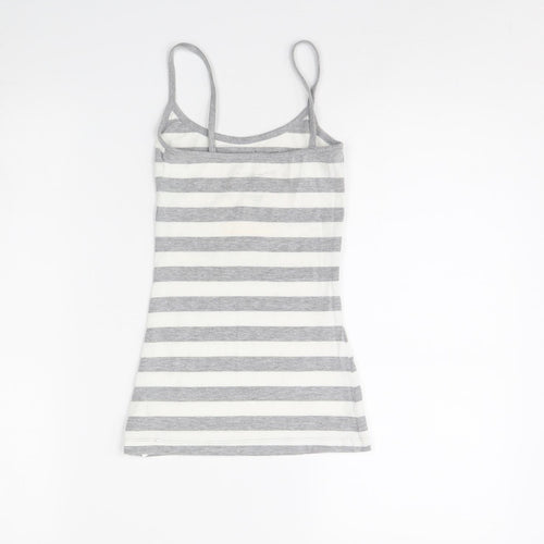 Friends Womens Grey Striped  Basic Tank Size XS  - FRIENDS. Loungewear