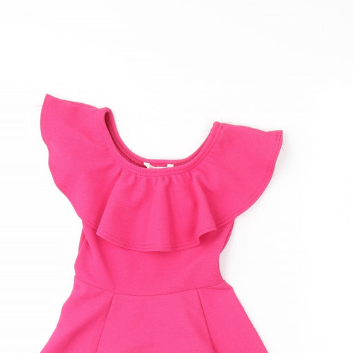 Miss evie Girls Pink   Fit & Flare  Size 7 Years