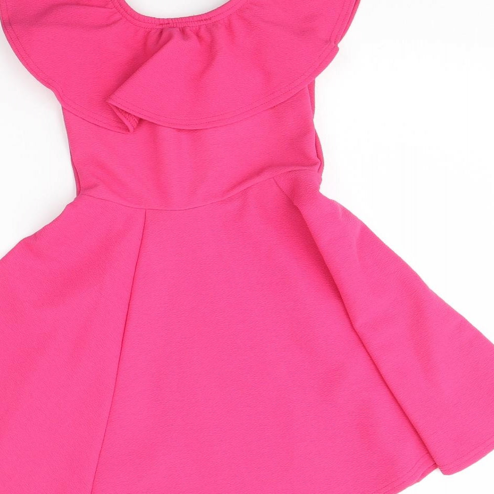 Miss evie Girls Pink   Fit & Flare  Size 7 Years