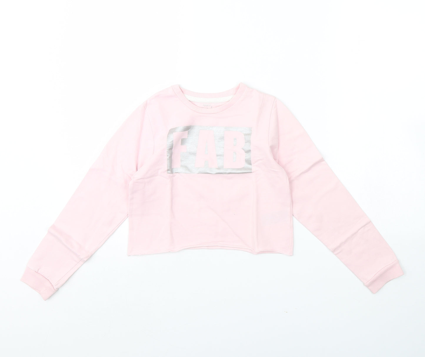 Pep & co Girls Pink   Pullover Jumper Size 7 Years  - fab