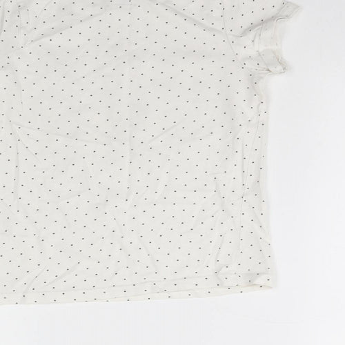 Primark Girls White Polka Dot  Basic T-Shirt Size 8 Years  - BFF
