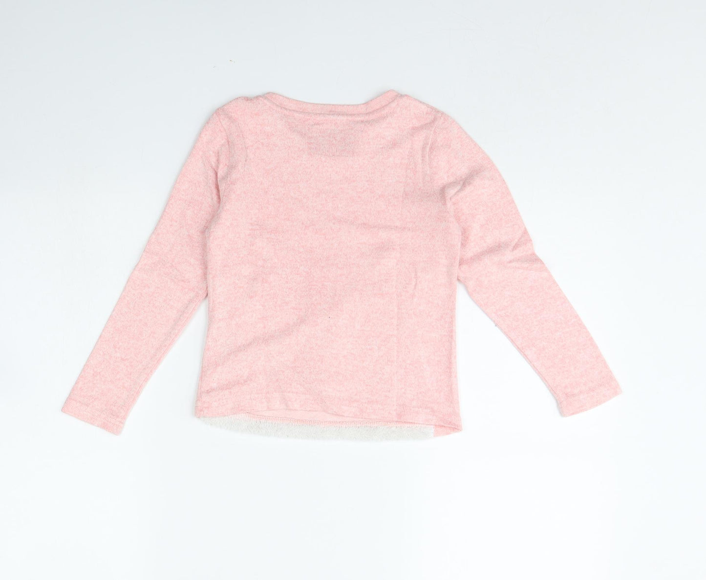 Primark Girls Pink   Pullover Jumper Size 7 Years  - Llama