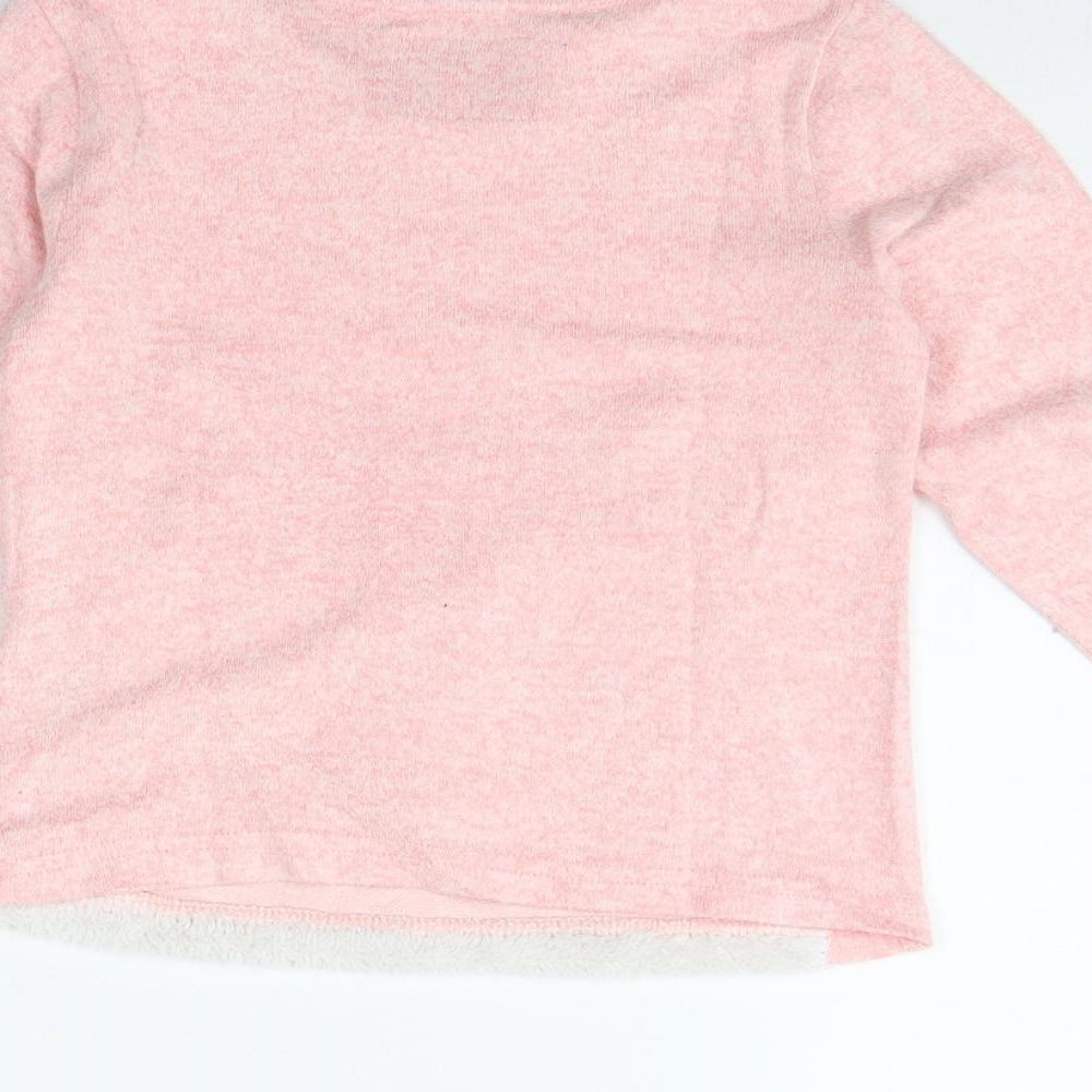 Primark Girls Pink   Pullover Jumper Size 7 Years  - Llama