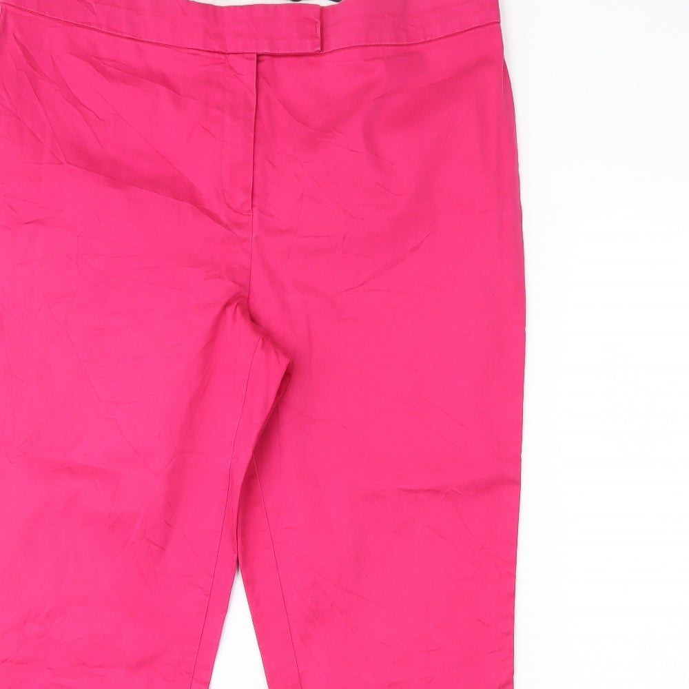 m&s Womens Pink   Capri Trousers Size 16 L27 in