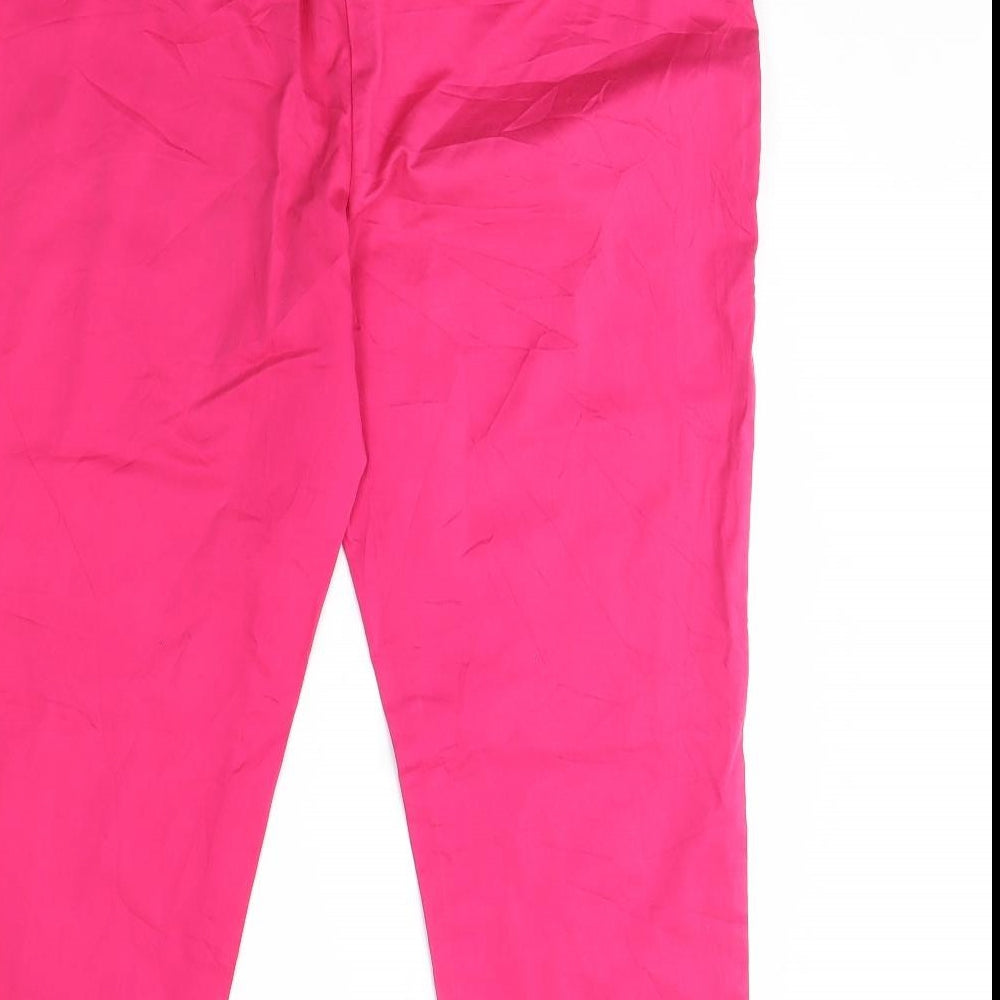 m&s Womens Pink   Capri Trousers Size 16 L27 in