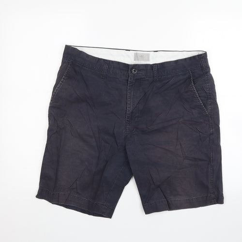 M&S Mens Blue   Chino Shorts Size 36 in