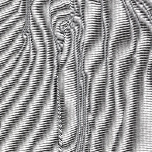 Dorothy Perkins Womens Black Check  Chino Trousers Size 8 L27 in