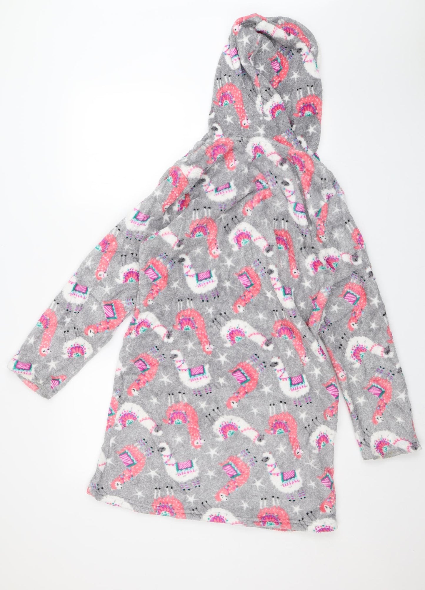 Peacocks Womens Grey Solid  Top Nightshirt Size 10  - LLama