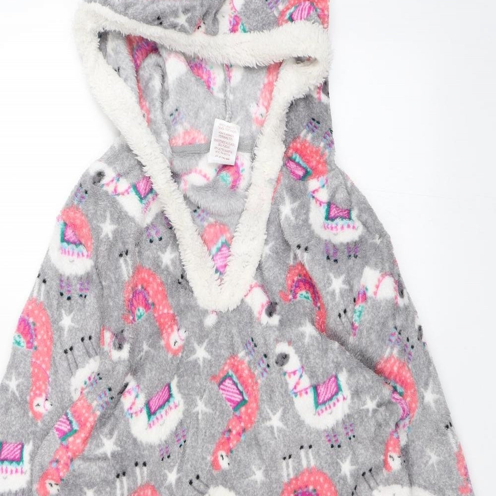 Peacocks Womens Grey Solid  Top Nightshirt Size 10  - LLama