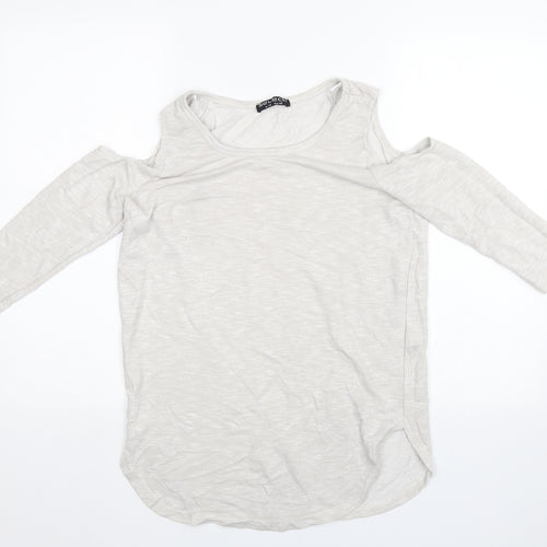 Select Womens Beige   Basic Blouse Size 12
