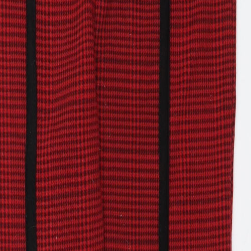 PRETTYLITTLETHING Womens Red Check  Jegging Trousers Size 6 L27 in