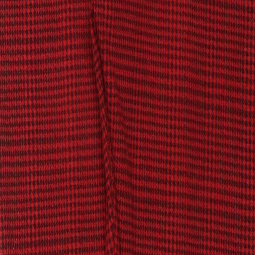 PRETTYLITTLETHING Womens Red Check  Jegging Trousers Size 6 L27 in