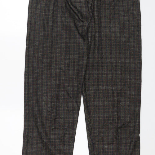 Preworn Womens Green Plaid  Capri Trousers Size 20 L27 in