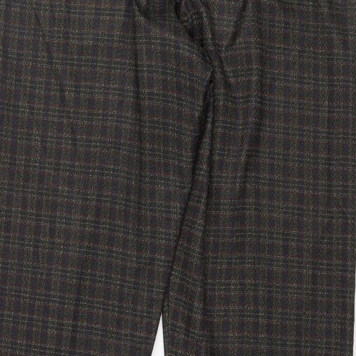 Preworn Womens Green Plaid  Capri Trousers Size 20 L27 in