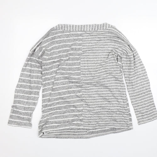 Nutmeg Womens Grey Striped  Pullover Jumper Size 12