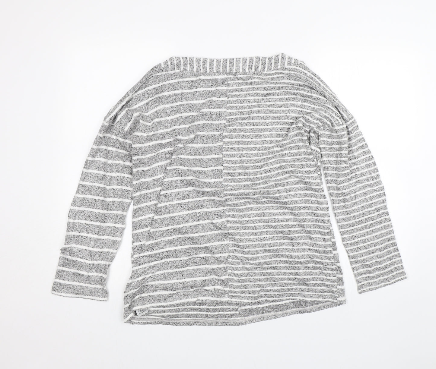 Nutmeg Womens Grey Striped  Pullover Jumper Size 12